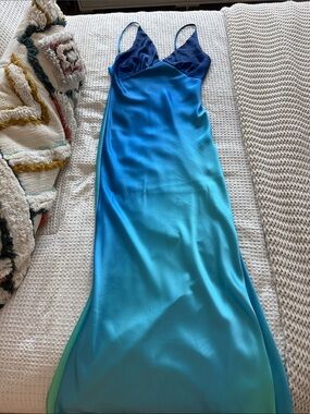 American Threads Satin Maxi Dress